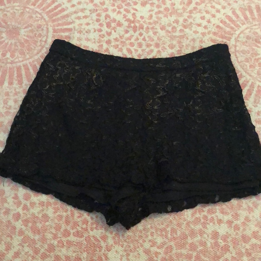 Black lace shorts from Nordstrom.